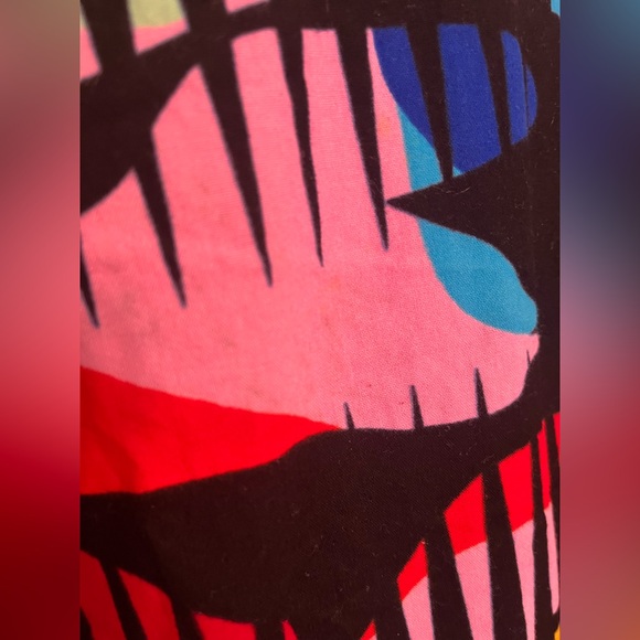 Zuri Print Dress Cotton 3/4 Sleeve 2X. *Minor fabric discoloration shown - Picture 9 of 9